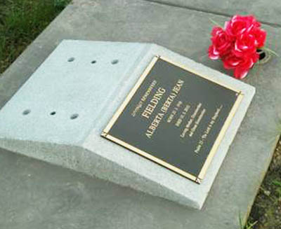 Memorial headstones and blocks are available from SVC Products