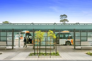 Custom SVC paver slabs at the new Monash Clayton Transport Interchange.