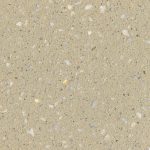 Creamy brown concrete swatch featuring white quartz aggregates